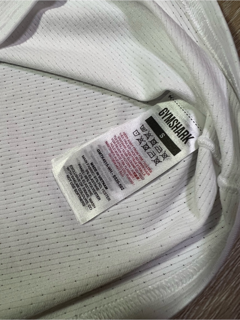 Gymshark Men’s Small White Performance Racerback Tank - Picture 4 of 4